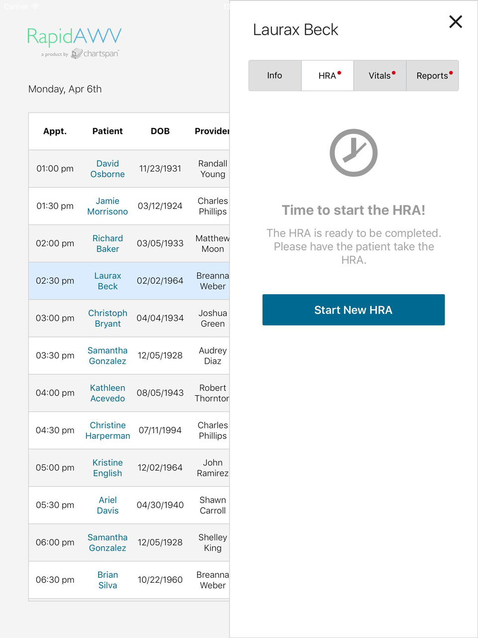 Rapid AWV software makes conducting Annual Wellness Visits for your Medicare patients easy.
