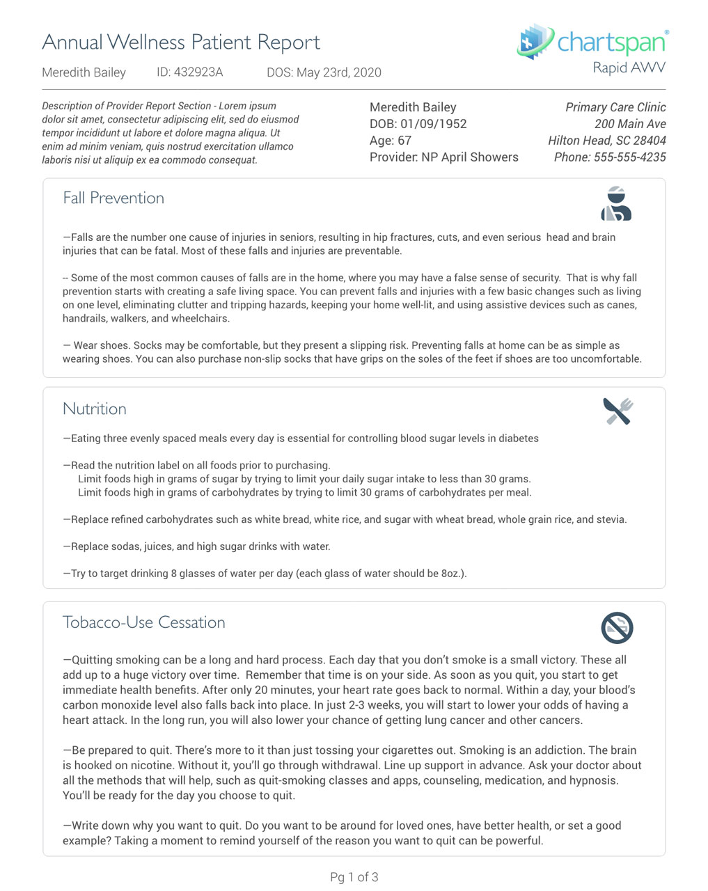 Create preventive health care plans with RapidAWV customizable Health Risk Assessments