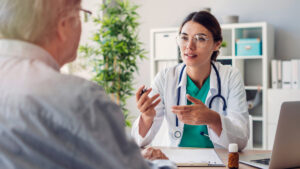 Doctor and patient discussing CCM for nephrology