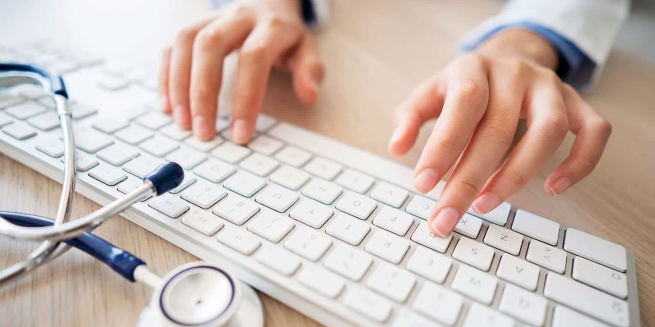 Person typing